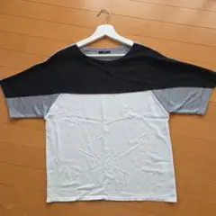 loaf ブラック/グレー 半袖デザインTシャツ　 レディース