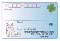 宛名シール 48枚 大きめサイズ メインクーン