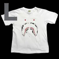 A BATHING APE SHARK Tee L size