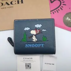 最新作 新品 COACH 折り財布 カラー デニムマルチ