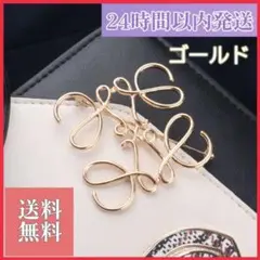 アナグラムデザイン ゴールド ブローチ レディース 韓国 結婚式 幾何学