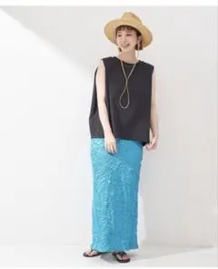 新品タグ付き♡ B.C STOCKシワ加工 ロングスカート