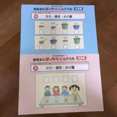 理英会ばっちりくんドリル 甘さ・濃度・水の量　基礎応用2冊セット　裁断済み