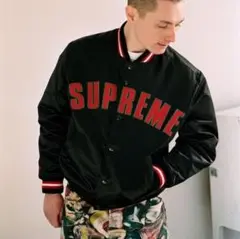 Supreme×Mitchell&Ness/Satin Varsity/L
