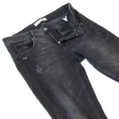 ZARAザラ▼ストレッチスキニーブラックデニム▼USA06サイズ▼W約76cm