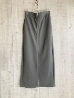 GU タイトスカート　ダークグレー　ファスナー　〈T672〉