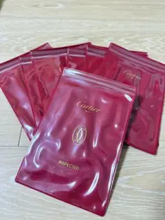 Cartier 赤 ジップバッグ 8枚セット