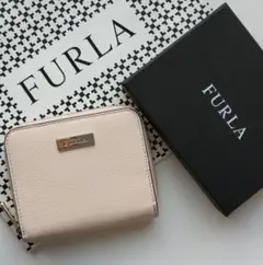 【新品】 FURLA BABYLON 二つ折り財布 ラウンドジップ ピンク
