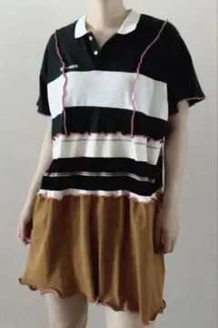 リメイク切替ポロワンピース