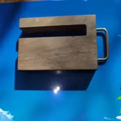 美品　木製スマホスタンド 　 　　金属ハンドル付き