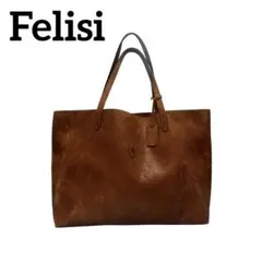 【felisi】15-20レザー トートバッグ エンブレム付