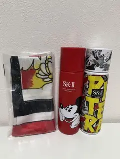 SKⅡ 空瓶 2本 ノベルティ スカーフ セット ミッキー SK2