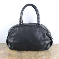 CHANEL シャネルココマークチャームワイルドステッチレザーボストンバッグ