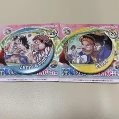 ジャンフェス 2025 ワンピース コレクション 缶バッジ2点 ルフィ ウソップ