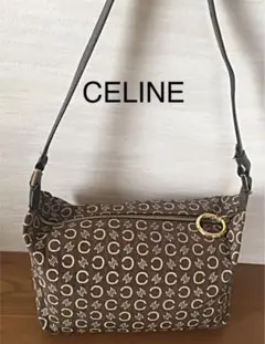CELINEセリーヌ ジャガードバッグ ブラウン