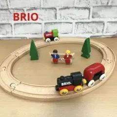 BRIOブリオ 赤い汽車　と　黒い汽車　の　木製レールセット