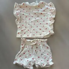 セットアップ　h&m ベビー　赤いハート柄 6m