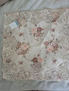花柄レースクッションカバー 約45cm