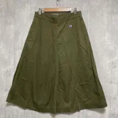 Champion チャンピオン チノフレアスカート カーキ 綿100％ Lサイズ