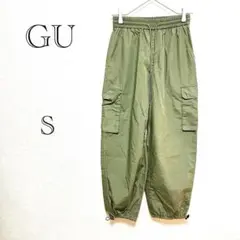 ジーユー GU カーゴパンツ 【S】ドローコード カーキ カジュアル レディース