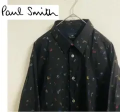 シルエット◎ 希少柄! PS paul smith ポールスミス 長袖柄シャツ