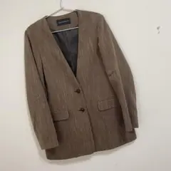 アーバンリサーチ スラブヘリンボーンノーカラージャケット27