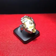 【ヴィンテージ】15号 ビッグストーンリング 彫刻 R2