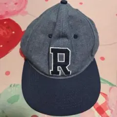 H&M ネイビーキャップ Rワッペン 134/152