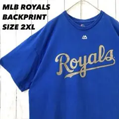 MLB ROYALSカンザスシティロイヤルズバックプリントTシャツ 2XL 古着