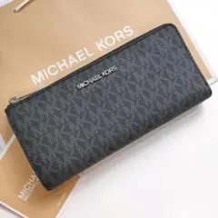 人気★マイケルコース L字ジップ ロゴ 長財布 ブラック 男女兼用 新品