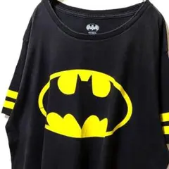 バットマン デカロゴ Tシャツ ブラック 黒 XL 古着
