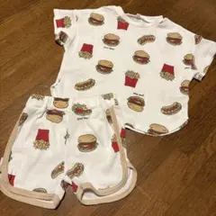 【しまむら】 ワッフル ハンバーガー セットアップ 100cm