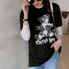 ★新品未使用★ ❤❤NBくまプリントTシャツ ブラック ❤❤