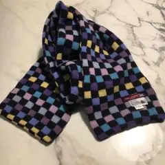 スコットランド製 ブロック柄マフラー