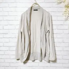 【美品】C.D.S BASIC ラップカーディガン グレー トップス Mサイズ