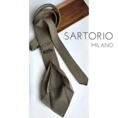 値下げ 〔美品 希少〕サルトリオ セッテピエゲ ソリッドタイ ネクタイ ミラノ