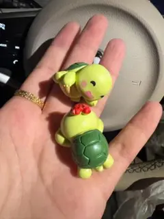 カラフルな樹脂製カメのフィギュアセット