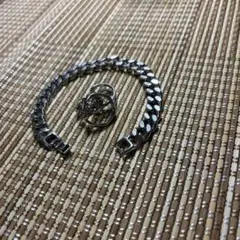シルバー リンクブレスレット 調整可能