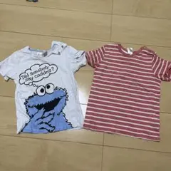 クッキーモンスター　ボーダーTシャツ２枚セット