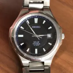 SEIKO TITANIUM JAPAN 防水ソーラー メンズ 腕時計