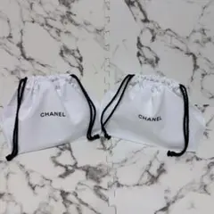 難あり商品CHANELノベルティ巾着ポーチ２枚セット