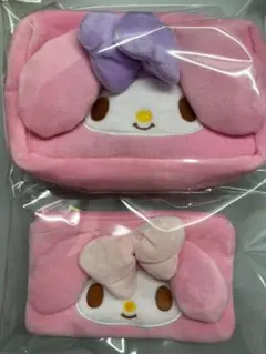 大小2セット★☆【日本未発売韓国限定】　韓国ダイソー限定＊マイメロポーチ
