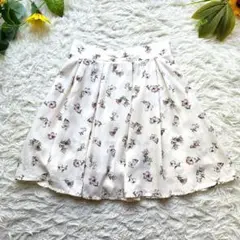 【アースミュージックアンドエコロジー】【F】スカートパンツ 花柄 オフホワイト