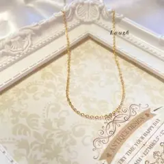 あずきチェーン 1㎜ ゴールド ステンレスネックレス ステンレスチェーン