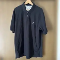 90s NAUTICA ブラック ポロシャツ XL
