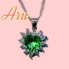 ✨可愛い人気✨CZダイヤ ジュエリーネックレスsilver925ペリドットf5