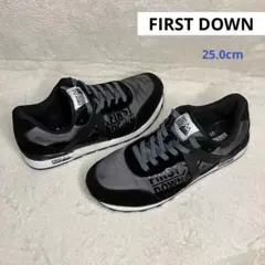 ファーストダウン スニーカー 黒 メンズ 25cm