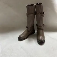 【新品、未使用】ロングブーツ マスタード　サイズ 24.0cm