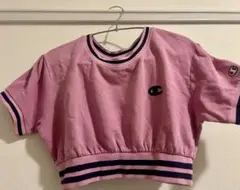 Champion ピンク クロップドトップスウェット生地 【美品】
