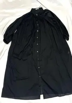 BEATRICE ブラック ロングシャツワンピース 38